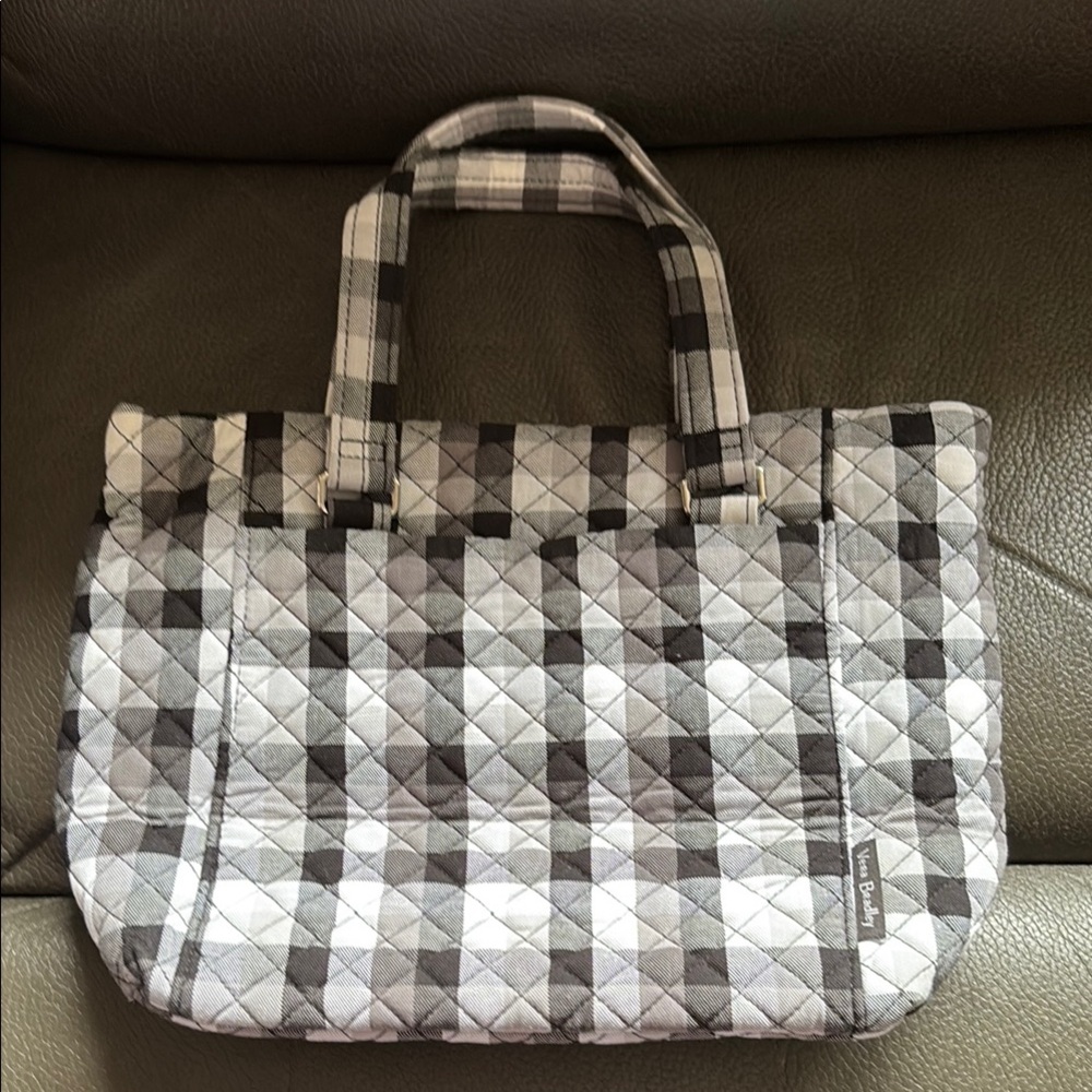 Vera Bradley Black and Gray Gingham Tote